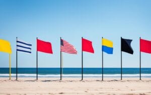 what does a black flag mean at the beach