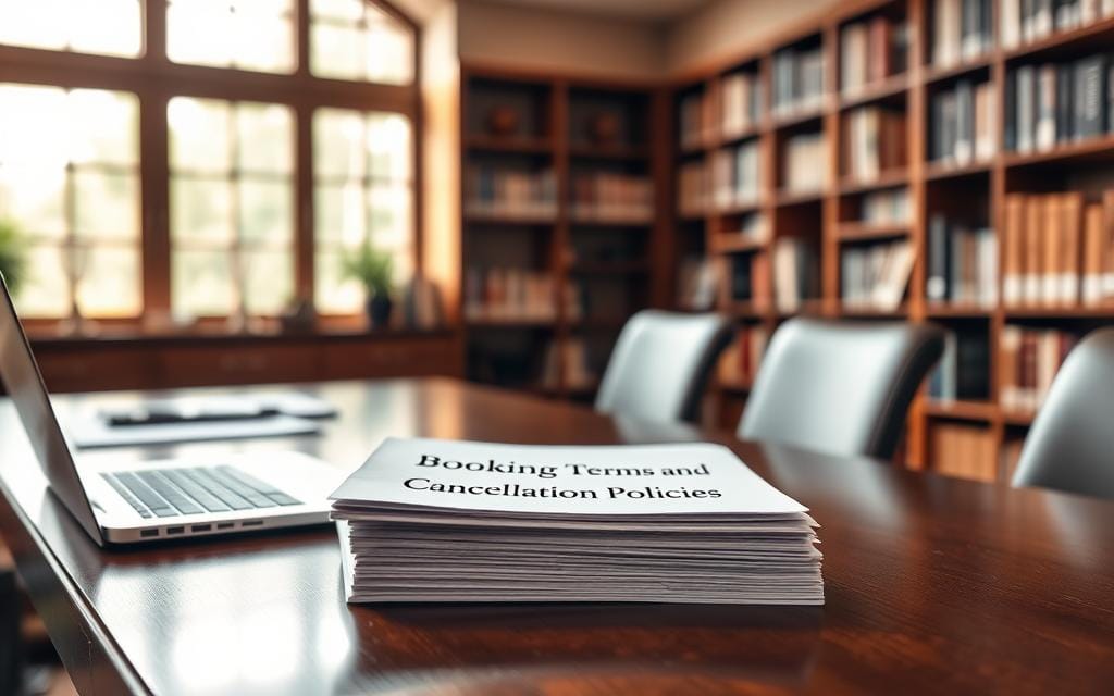 Booking terms and cancellation policies