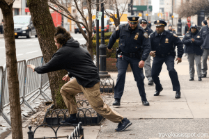 Device ignited at Gracie Mansion protest was an improvised explosive, NYPD says