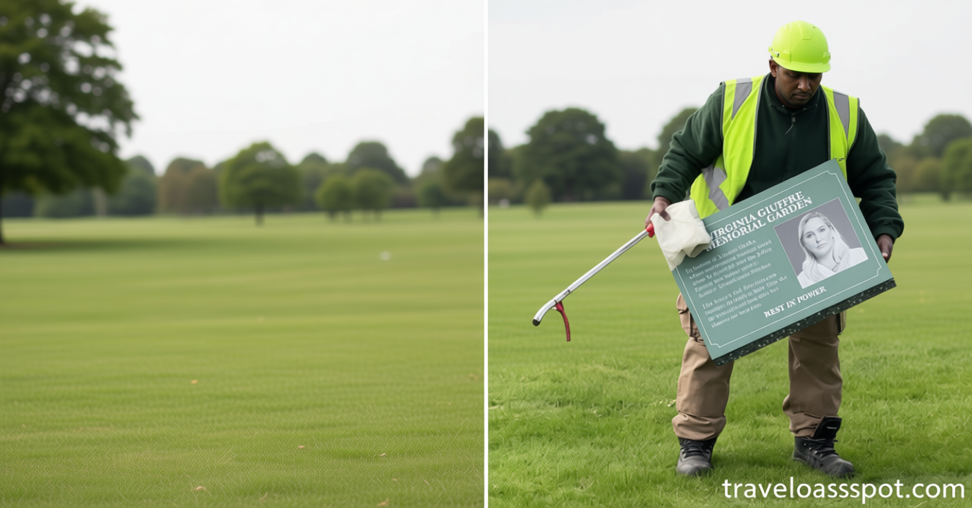 Buckingham Palace ‘gardener’ removes Virginia Giuffre memorial plaque in just 90 minutes