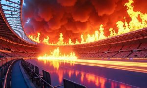 Watch: Fire damages roof of Rio’s Olympic velodrome