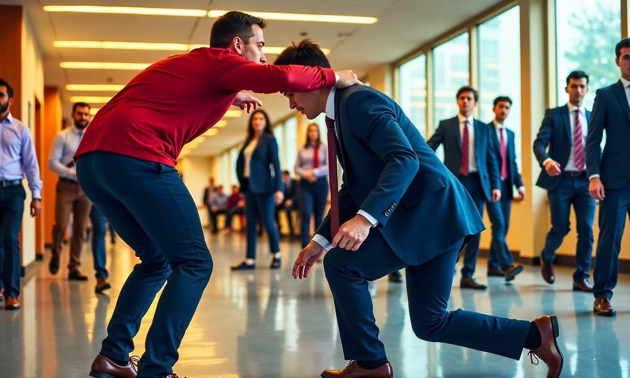 Watch: Moment gunman tackled by school principal